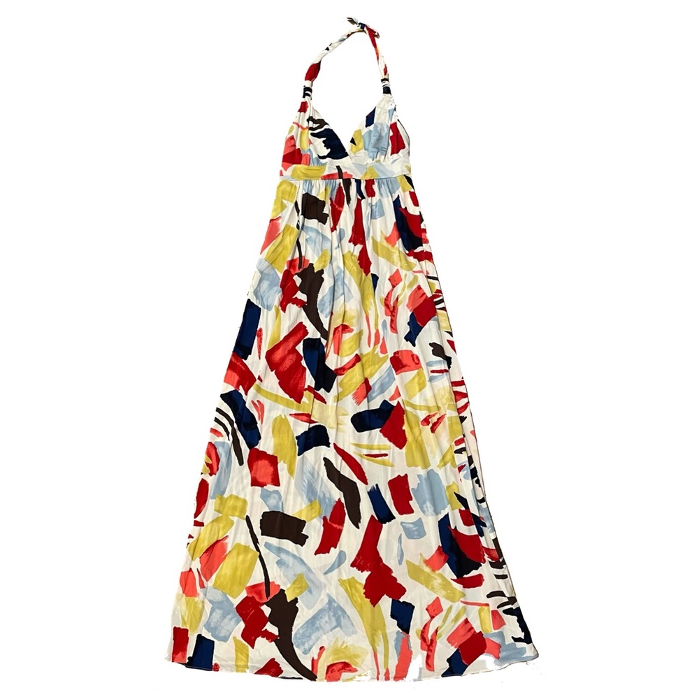 BCBGMAXAZRIA Halter Print Dress